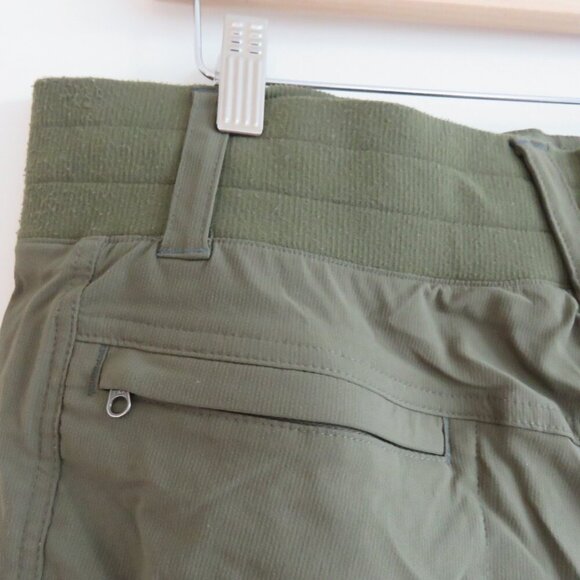 TITLE NINE Clamber Hiking Outdoor Pants in Khaki Green Gorpcore - Size US 12 - Picture 11 of 14